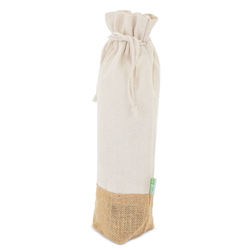 BOLSA VINO DE ALGODON Y JUTE
