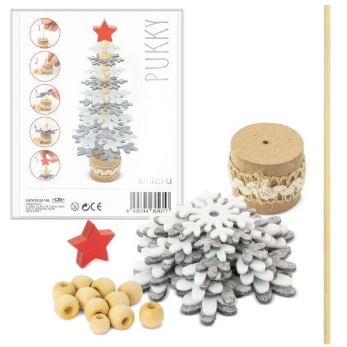 ÁRVORE DE NATAL EM RPET E MADEIRA RECICLADA "PUKKY"