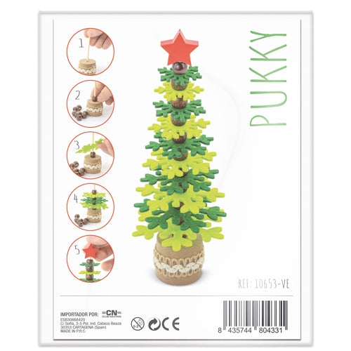 ÁRVORE DE NATAL EM RPET E MADEIRA RECICLADA "PUKKY"
