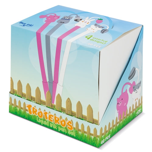 SET DE CANETAS DE TINTA LÍQUIDA "TROTEROS" (PACK 40)