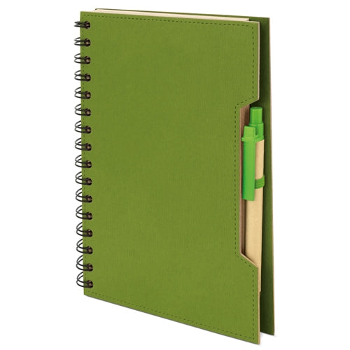 CADERNO A5 COM CANETA ECO "GREEN LIFE"