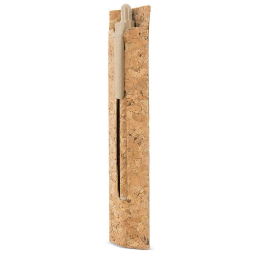 CANETA CORTIÇA/FIBRA DE TRIGO COM FUNDA CORTIÇA