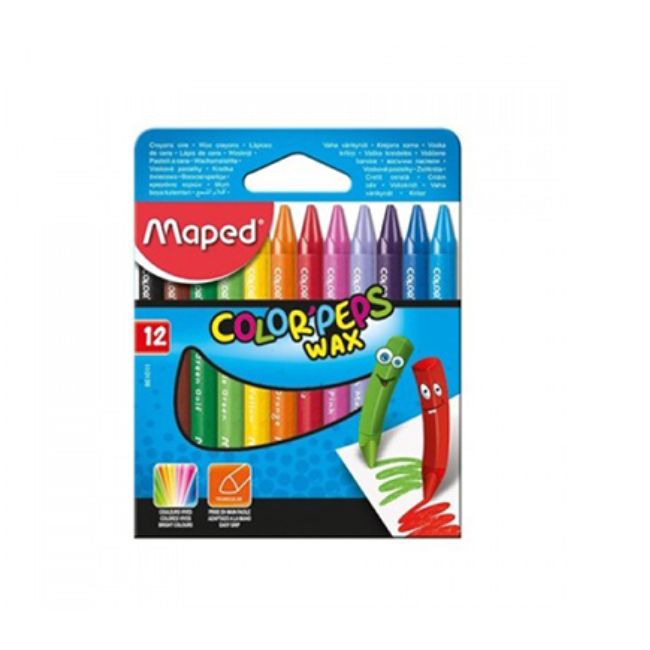 Lápis de Cera MAPED COLOR PEPS C/12 CORES