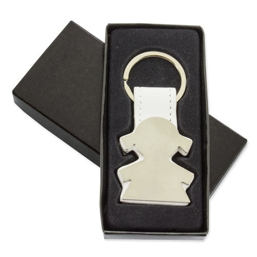 PORTA-CHAVES METALICO FORMA MENINA "NASCA"