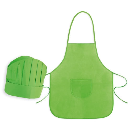SET AVENTAL INFANTIL+CHAPÉU