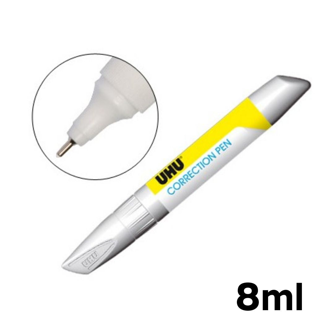 CANETA CORRETORA UHU PONTA METÁLICA 8ML