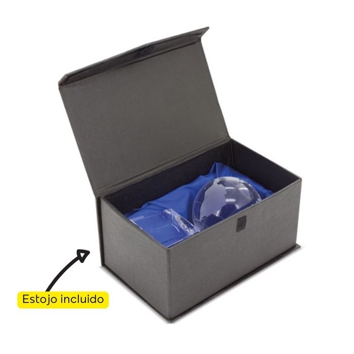 TROFÉU VIDRO - Bola Mundo - Ref.12015