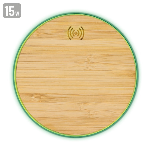 CARREGADOR ULTRA RÁPIDO 15W DE BAMBU "MENPHIS"