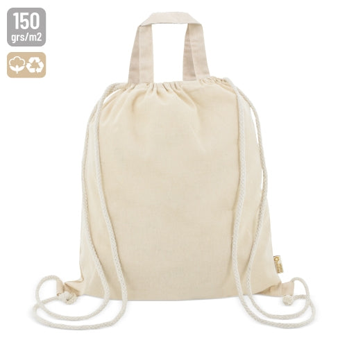 SACO MOCHILA DE ALGODÃO RECICLADO "AGRA"