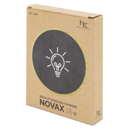 CARREGADOR SEM FIO DE BAMBU "NOVAX"