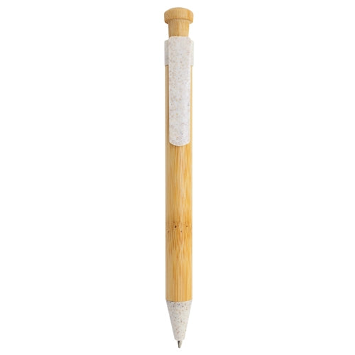 CANETA DE BAMBÚ E FIBRA DE TRIGO "KOBAX"