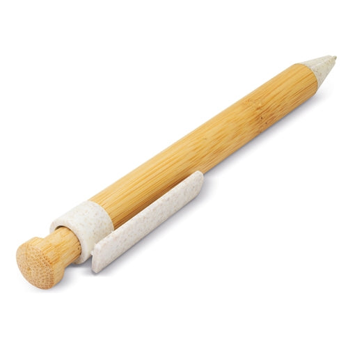 CANETA DE BAMBÚ E FIBRA DE TRIGO "KOBAX"
