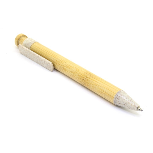 CANETA DE BAMBÚ E FIBRA DE TRIGO "KOBAX"