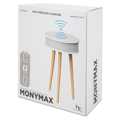 Mesa com coluna Bluetooth e carregamento sem fios "MONYMAX"