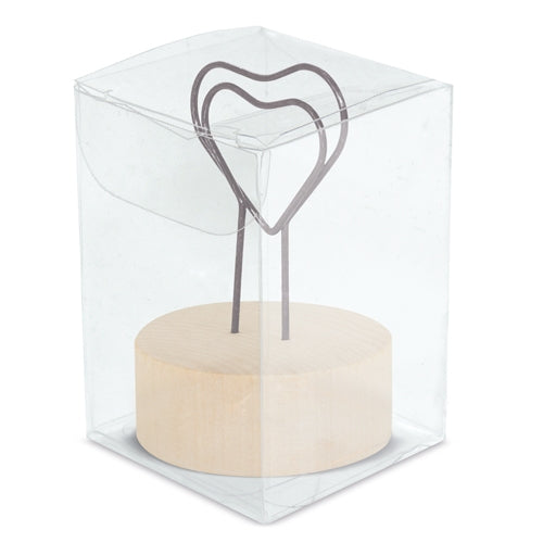 MEMO CLIP COM BASE DE MADEIRA "LOVE U"