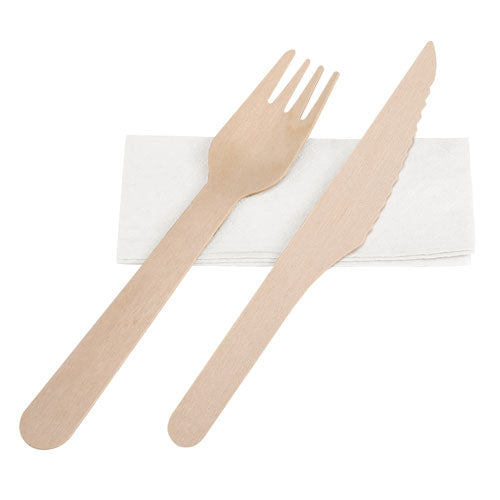 SET DE TALHERES de MADEIRA 3 PCS "TAPA"