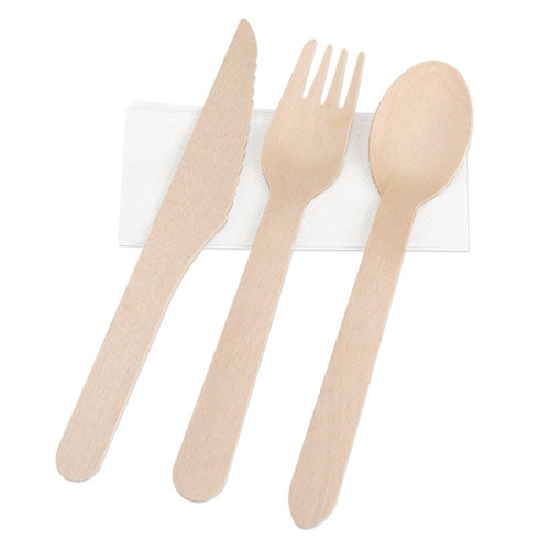 SET DE TALHERES de MADEIRA 4 PCS "COMPLEC"