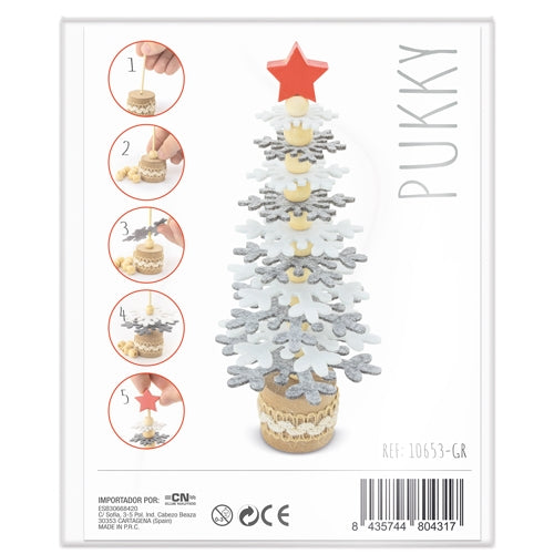 ÁRVORE DE NATAL EM RPET E MADEIRA RECICLADA "PUKKY"