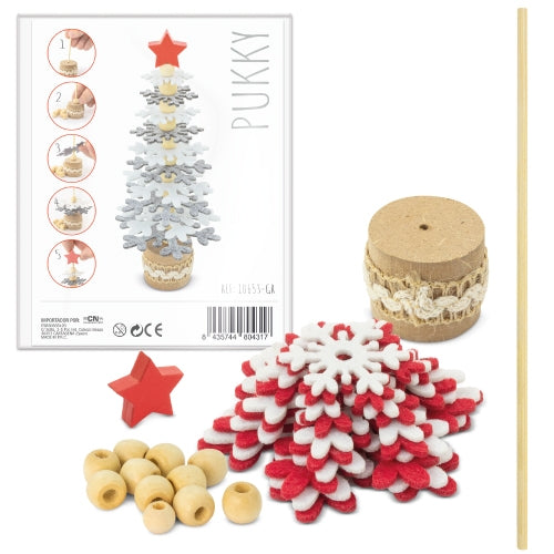 ÁRVORE DE NATAL EM RPET E MADEIRA RECICLADA "PUKKY"