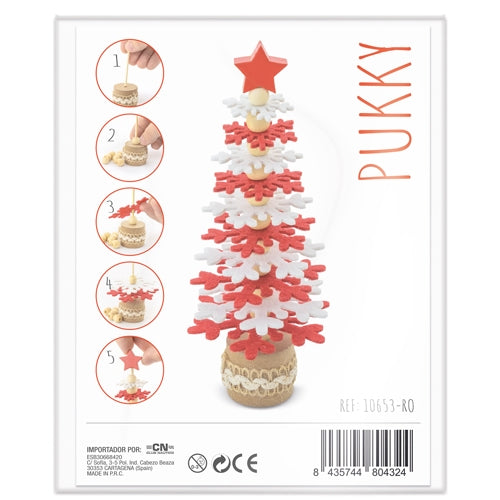 ÁRVORE DE NATAL EM RPET E MADEIRA RECICLADA "PUKKY"