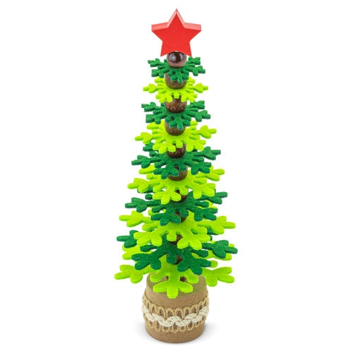ÁRVORE DE NATAL EM RPET E MADEIRA RECICLADA "PUKKY"