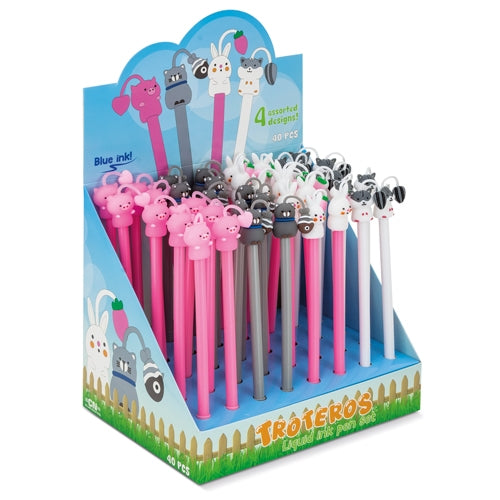 SET DE CANETAS DE TINTA LÍQUIDA "TROTEROS" (PACK 40)