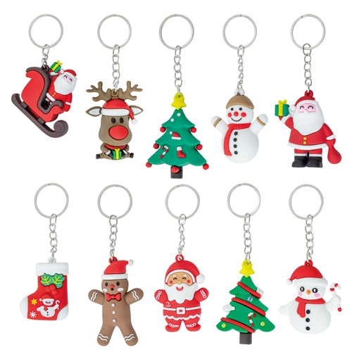 <p>SET DE 10 PORTA-CHAVES DE NATAL “LUBEC”</p>