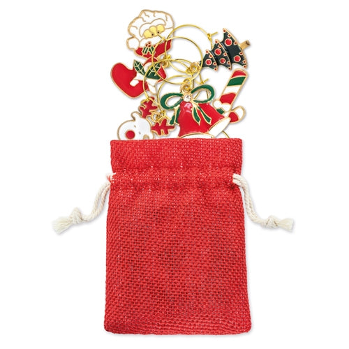 CONJUNTO DE 6 ANÉIS DE NATAL PARA TAÇAS "BRINDIS"