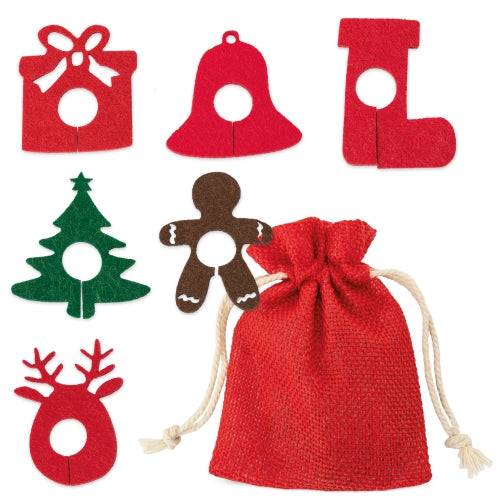 SET DE 6 MARCADORES DE FELTRO PARA TAÇAS "NYBY"