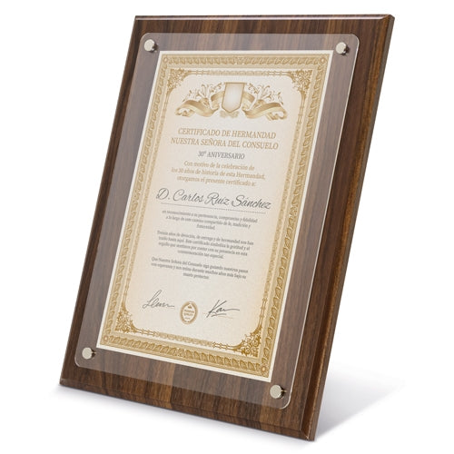 Moldura de madeira diploma A4 "EXCELENCIA"