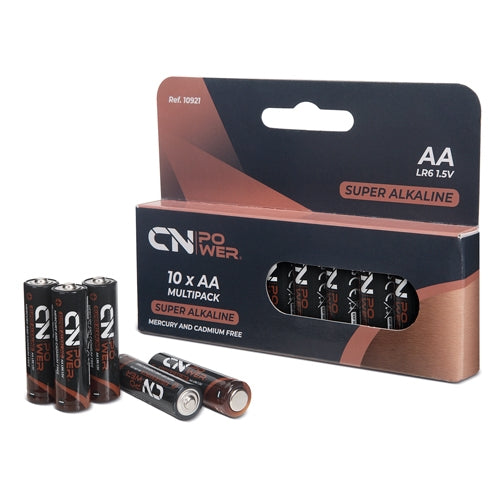 PACK DE PILHAS ALCALINAS R6-AA "CN POWER" (10 UD.)