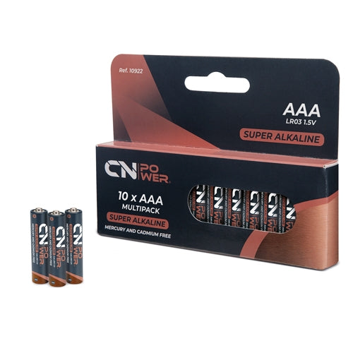 PACK DE PILHAS ALCALINA R03-AAA "CN POWER" (10 UD.)
