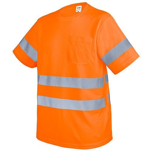 T-SHIRT COM BOLSO E FAIXAS REFLETIVAS "KRZ"
