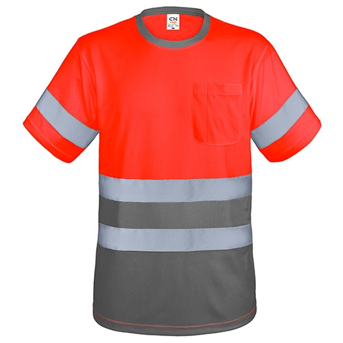T-SHIRT COM BOLSO E FAIXAS REFLETIVAS "KRZ"