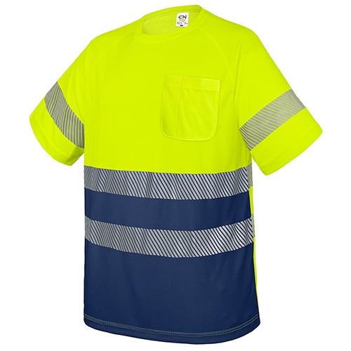 T-SHIRT COM BOLSO E FAIXAS REFLETIVAS "ELÁST"