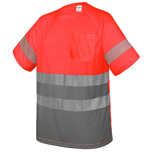 T-SHIRT COM BOLSO E FAIXAS REFLETIVAS "ELÁST"