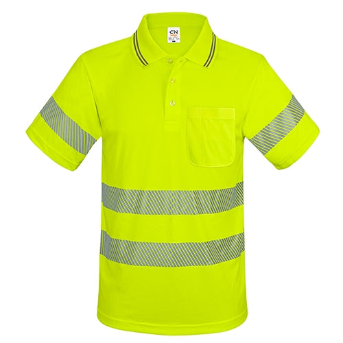 Polo com bolso e faixas refletoras elásticas “QVO”