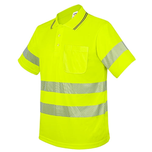 Polo com bolso e faixas refletoras elásticas “QVO”