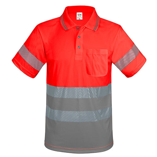 Polo com bolso e faixas refletoras elásticas “QVO”