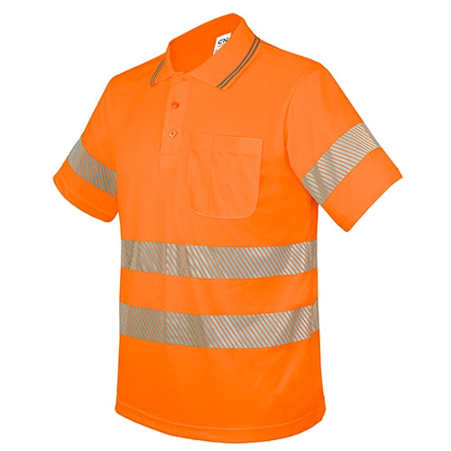Polo com bolso e faixas refletoras elásticas “QVO”