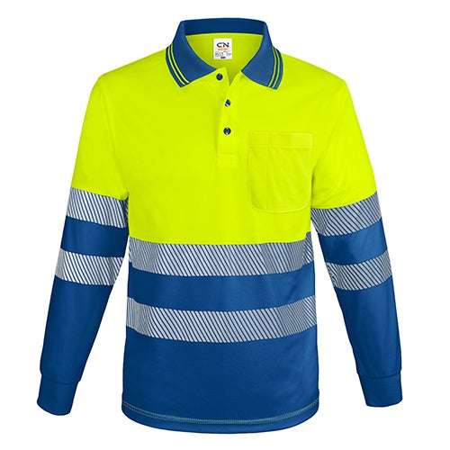 Polo de manga comprida com bolso e faixas refletoras “QVO”