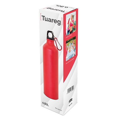Garrafa de aluminio com mosquetao 800ml "Tuareg"