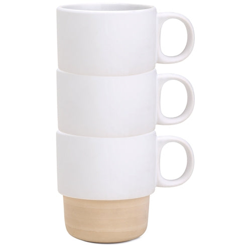 Caneca para sublimação empilhável com base em bambu "GERARD"