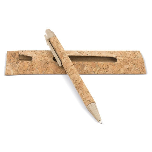 CANETA CORTIÇA/FIBRA DE TRIGO COM FUNDA CORTIÇA