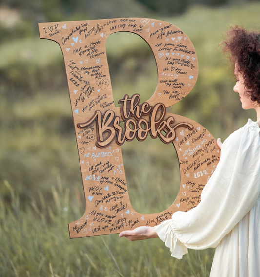 Letra de Madeira para Assinaturas