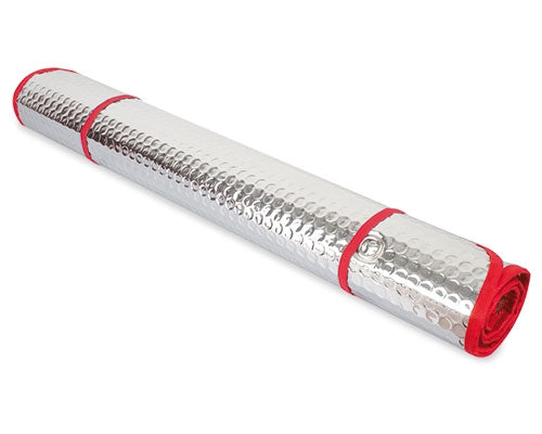 PARA-SOL METÁLICO PARA CARRO, DUPLA FACE REBORDO VERMELHO