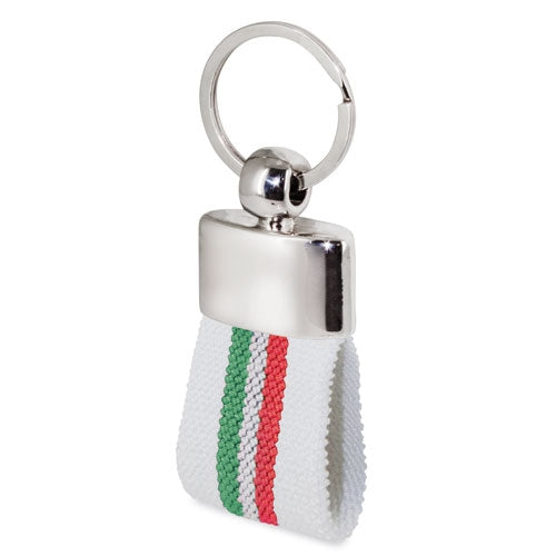 PORTA-CHAVES CINTO BANDEIRA ITALIA BRANCO "DEREX"