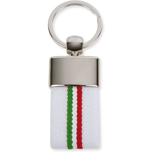 PORTA-CHAVES CINTO BANDEIRA ITALIA BRANCO "DEREX"