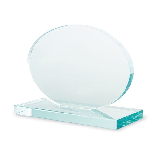 TROFEU VIDRO FORMA OVAL "ORION"