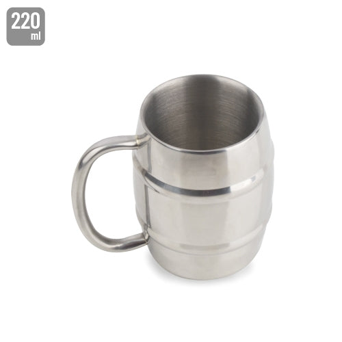 JARRA INOXIDÁVEL DUPLA CAPA 220ML "LUNDOR"